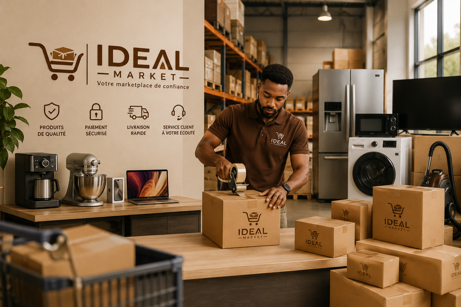 Préparation et expédition des commandes Ideal Market